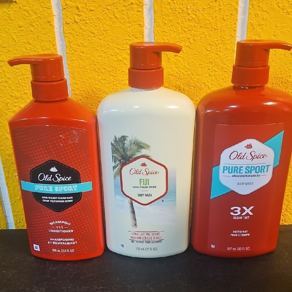 🔥🔥🔥4 Bundle Sale Pure Sport and Fiji Body Wash, Shampoo Set and No Poof Paste